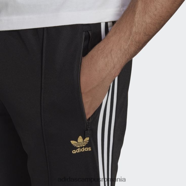 adidas campus romania pantaloni beckenbauer negri adidas bărbați negru/alb/auriu metalic J266N21278