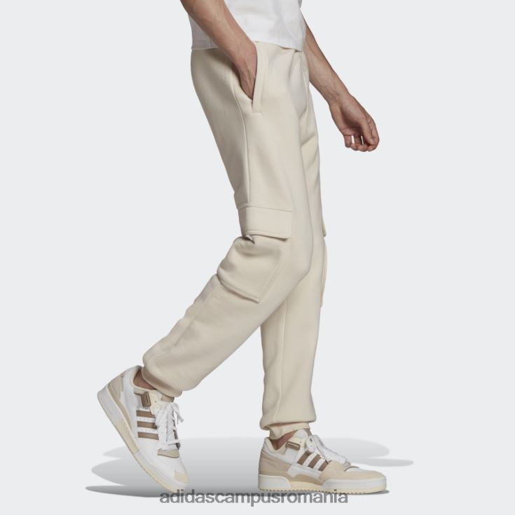 adidas campus romania pantaloni cargo adicolor essentials trefoil alb bărbați alb J266N27544