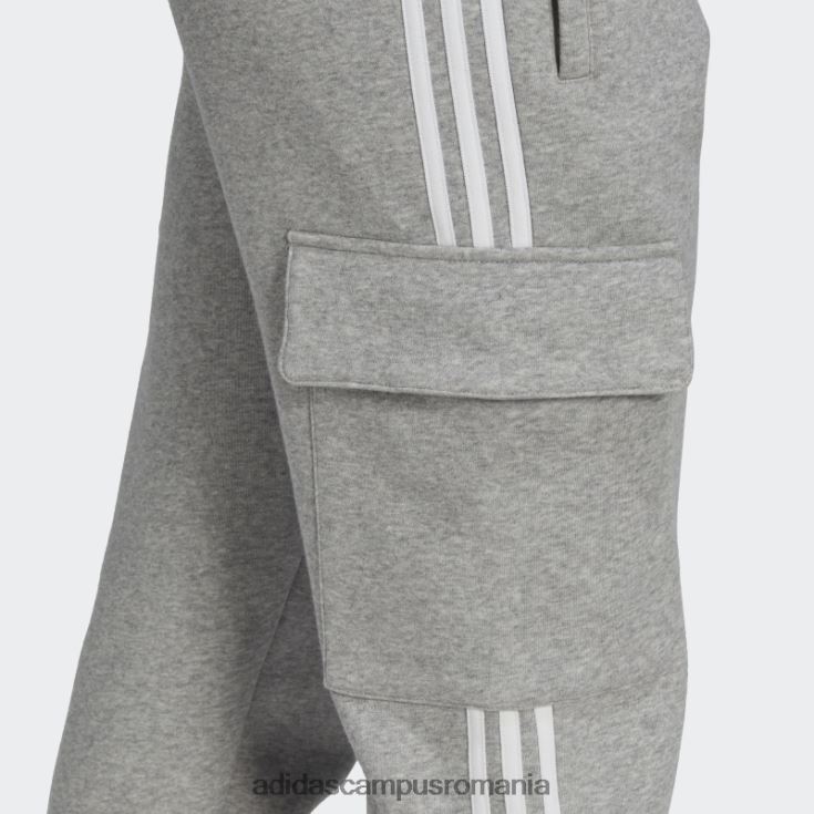 adidas campus romania pantaloni cargo slim adicolor cu 3 dungi gri mediu bărbați gri mediu J266N26718