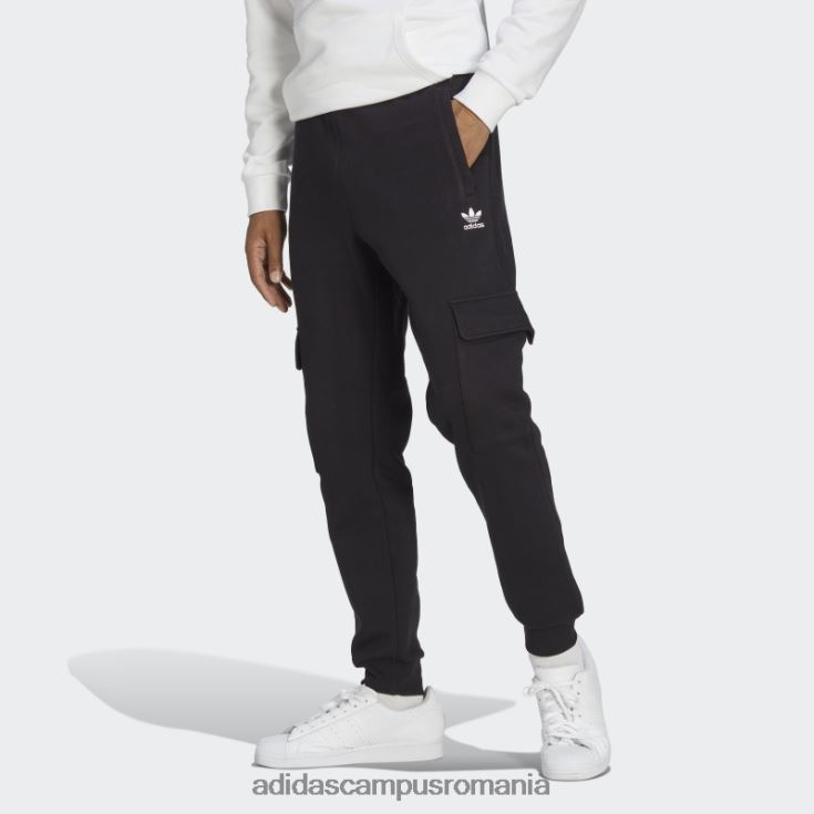 adidas campus romania pantaloni cargo trefoil essentials negri bărbați negru J266N25663