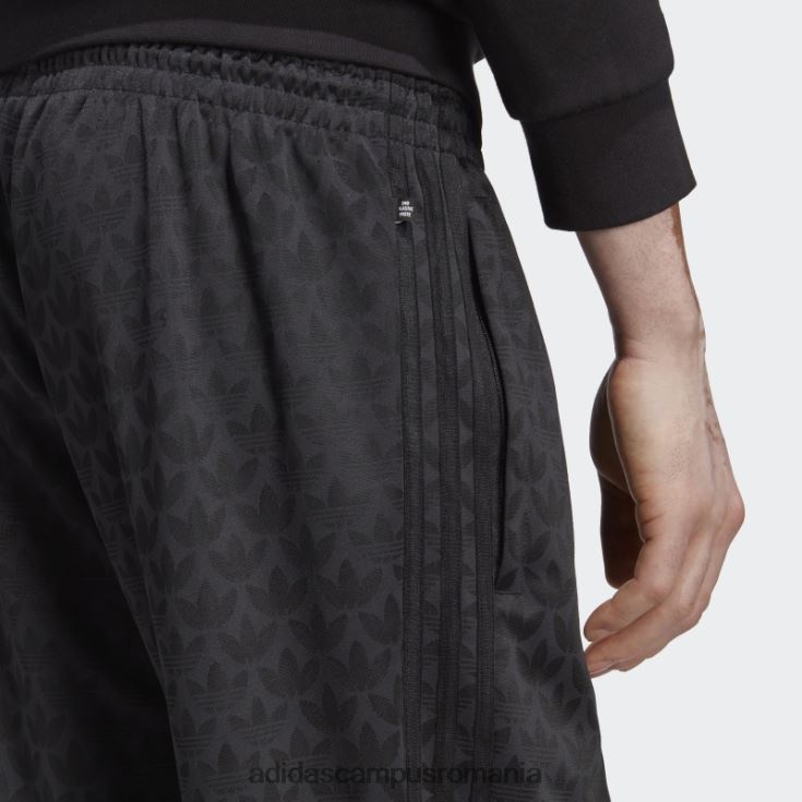 adidas campus romania pantaloni de jogging cu monogramă cu grafică neagră bărbați negru J266N213211