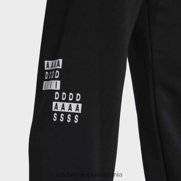 adidas campus romania pantaloni de jogging cu transpirație grafică originali, negri bărbați negru J266N215121
