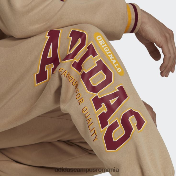adidas campus romania pantaloni de jogging din varsity bej adidas bărbați bej J266N214682