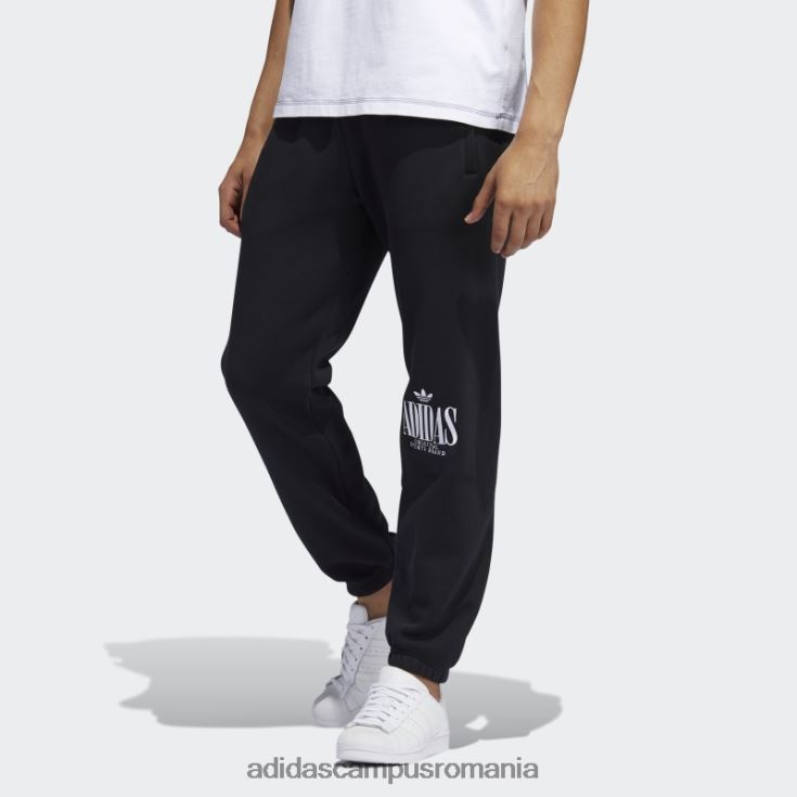 adidas campus romania pantaloni de jogging trefoil script negru bărbați negru J266N215157
