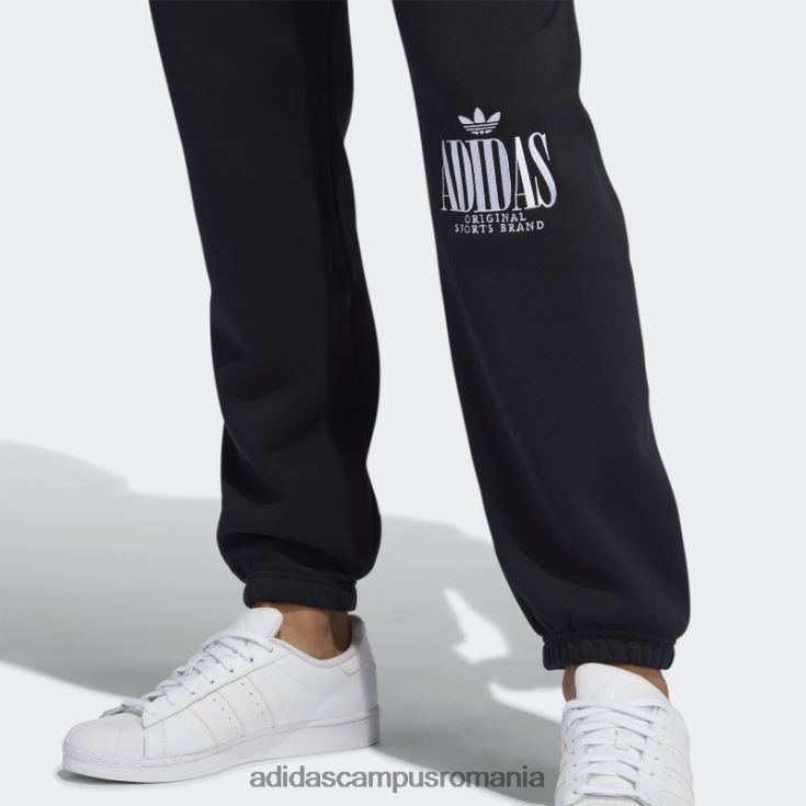 adidas campus romania pantaloni de jogging trefoil script negru bărbați negru J266N215157