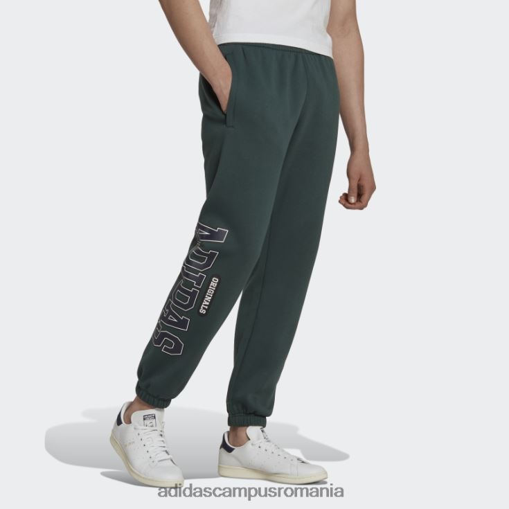 adidas campus romania pantaloni de jogging varsity, verde mineral, adidas bărbați verde mineral J266N214658