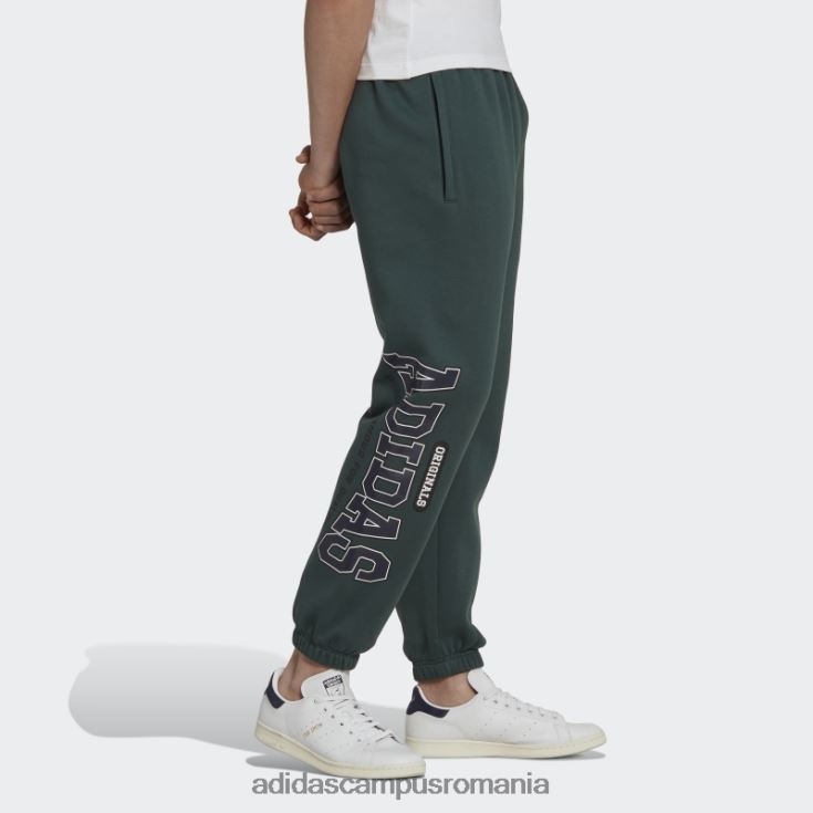 adidas campus romania pantaloni de jogging varsity, verde mineral, adidas bărbați verde mineral J266N214658
