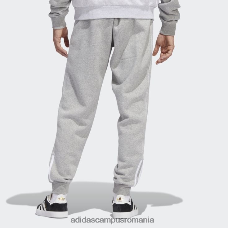 adidas campus romania pantaloni de sport din fleece sst gri mediu bărbați gri mediu/alb J266N27114