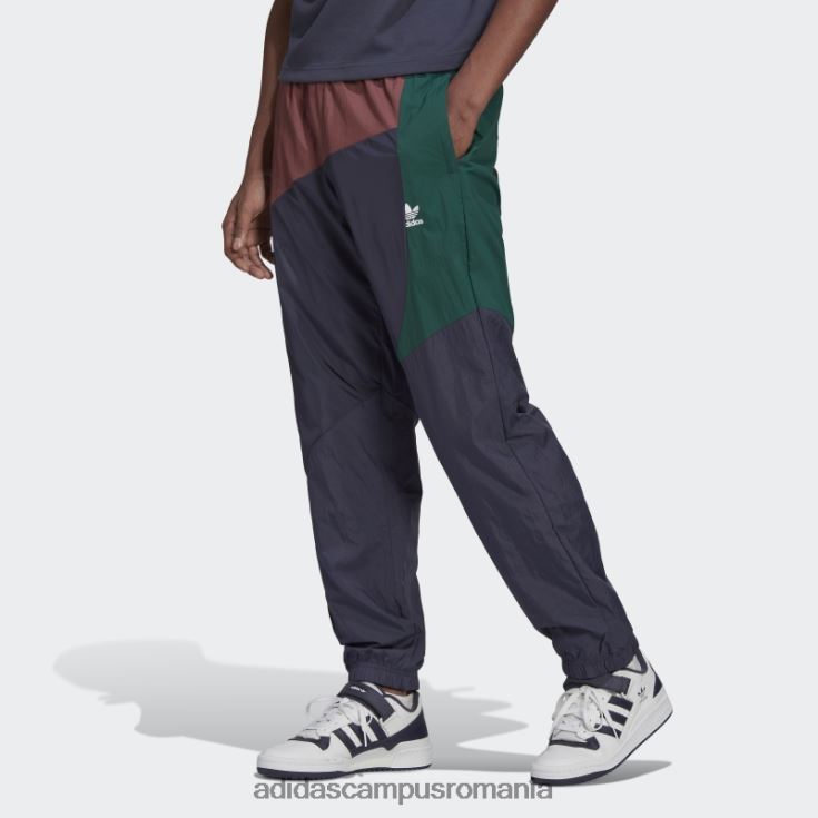 adidas campus romania pantaloni de trening adicolor colorblock bleumarin bărbați bleumarin/visiniu/verde J266N215095