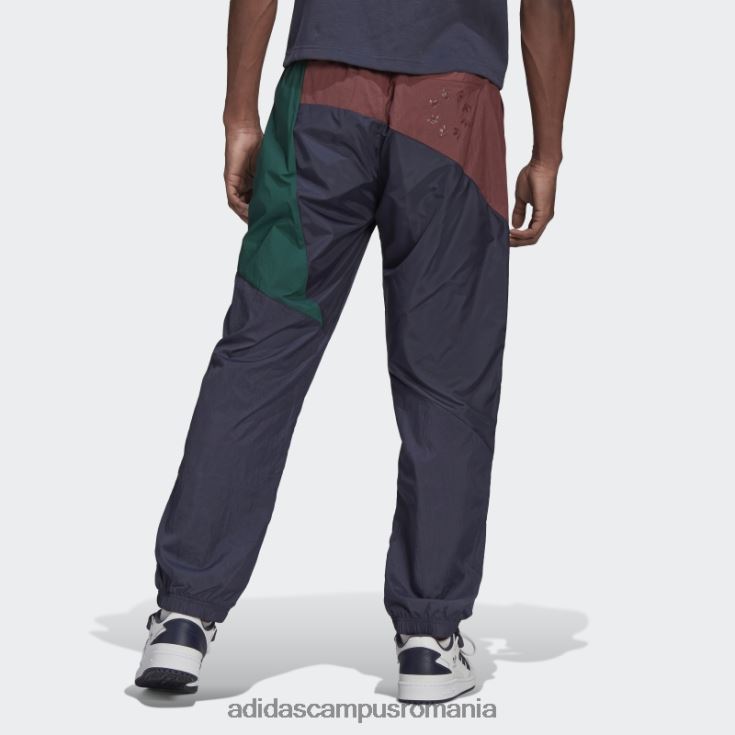 adidas campus romania pantaloni de trening adicolor colorblock bleumarin bărbați bleumarin/visiniu/verde J266N215095