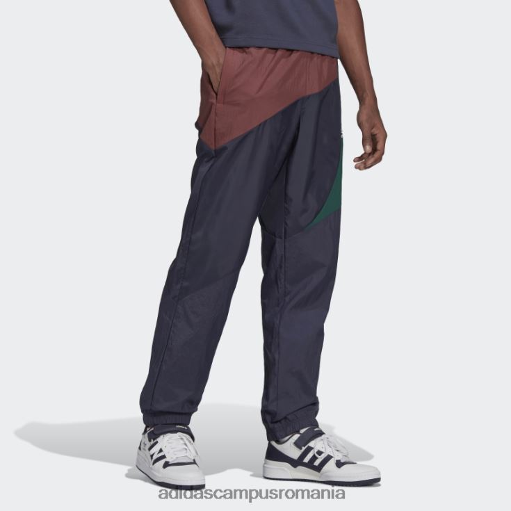 adidas campus romania pantaloni de trening adicolor colorblock bleumarin bărbați bleumarin/visiniu/verde J266N215095