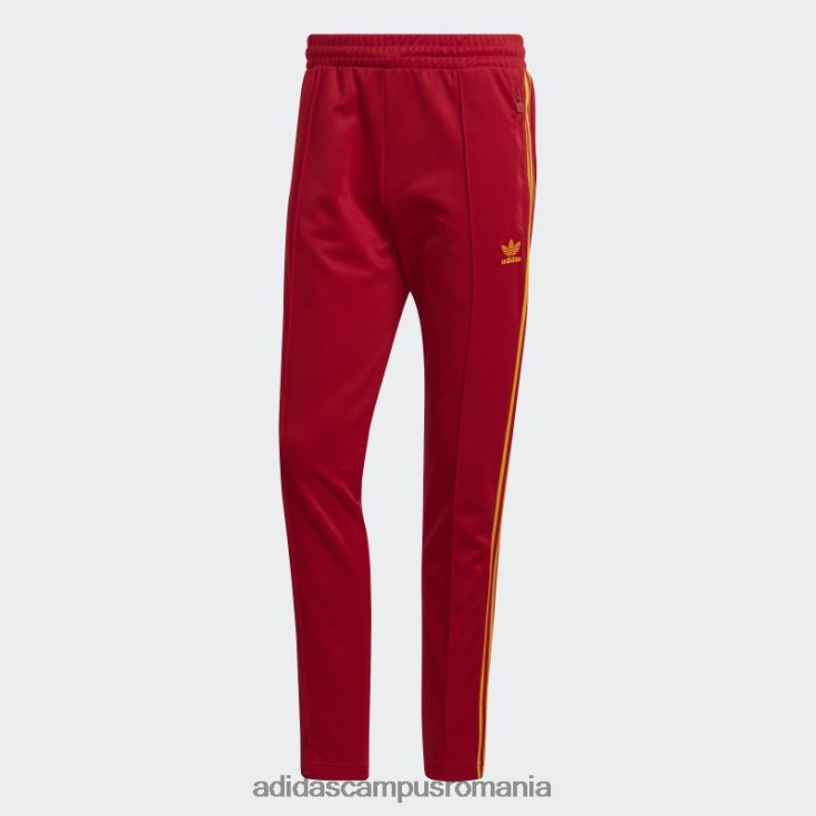 adidas campus romania pantaloni roșii de sport Beckenbauer bărbați roșu/auriu de facultate J266N21480