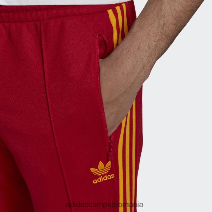 adidas campus romania pantaloni roșii de sport Beckenbauer bărbați roșu/auriu de facultate J266N21480
