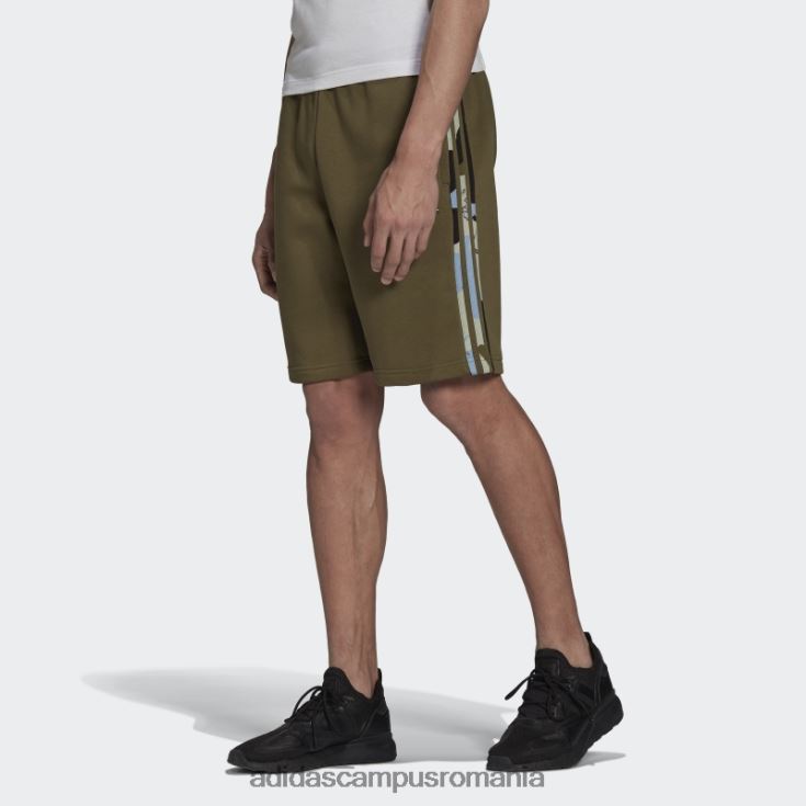 adidas campus romania pantaloni scurți camo cu grafică olive bărbați măsline J266N215307