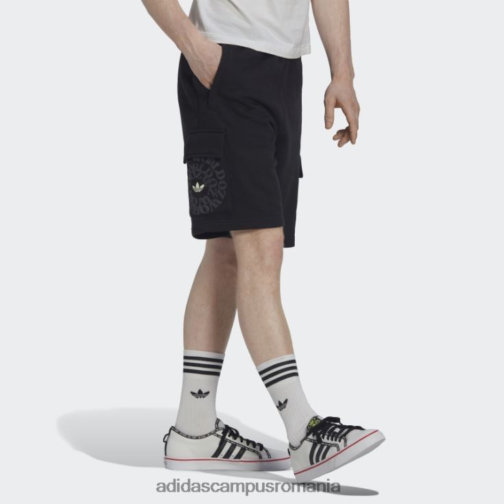 adidas campus romania pantaloni scurți cargo ozworld negru bărbați negru J266N21604