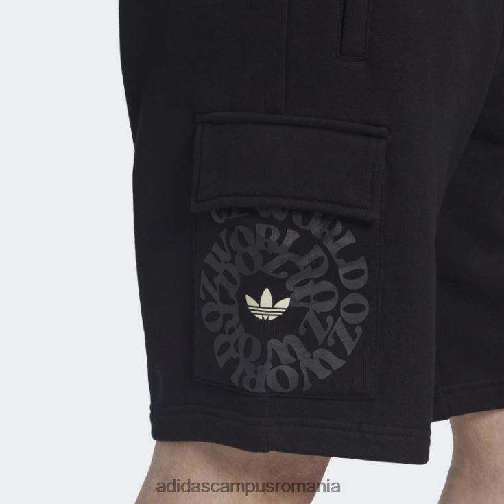 adidas campus romania pantaloni scurți cargo ozworld negru bărbați negru J266N21604
