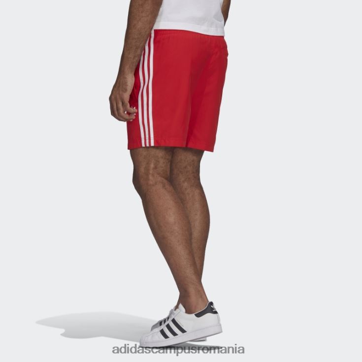 adidas campus romania pantaloni scurți de baie adicolor classics cu 3 dungi roșii bărbați roșu J266N214659