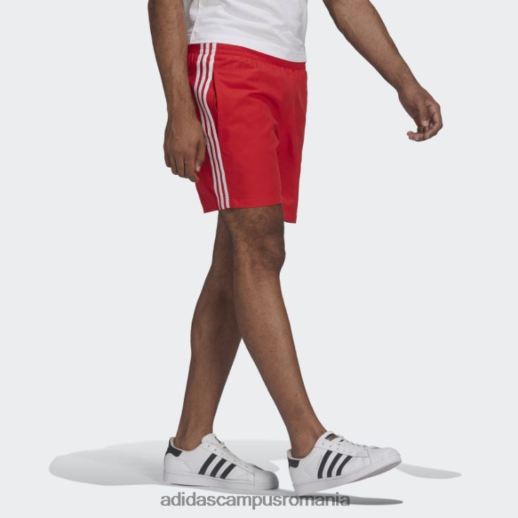 adidas campus romania pantaloni scurți de baie adicolor classics cu 3 dungi roșii bărbați roșu J266N214659