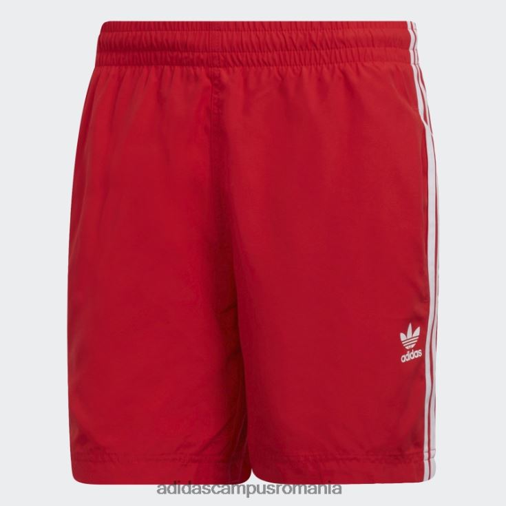 adidas campus romania pantaloni scurți de baie adicolor classics cu 3 dungi roșii bărbați roșu J266N214659