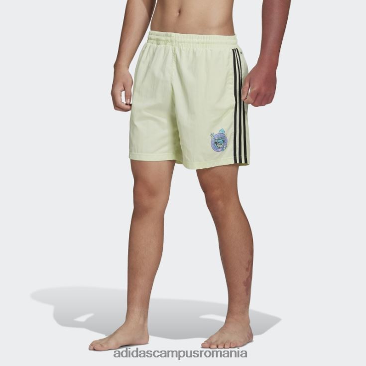 adidas campus romania pantaloni scurți de baie cu pește înfocat grafic lime bărbați lămâie verde J266N214680