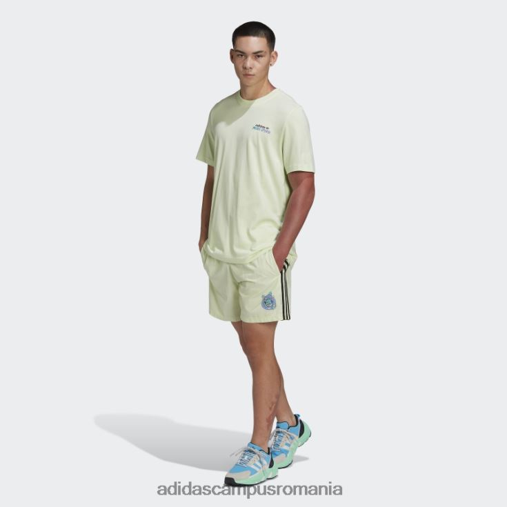 adidas campus romania pantaloni scurți de baie cu pește înfocat grafic lime bărbați lămâie verde J266N214680