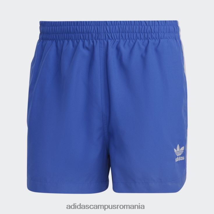 adidas campus romania pantaloni scurți de baie de lungime scurtă adicolor cu 3 dungi blue originals bărbați albastru alb J266N25411