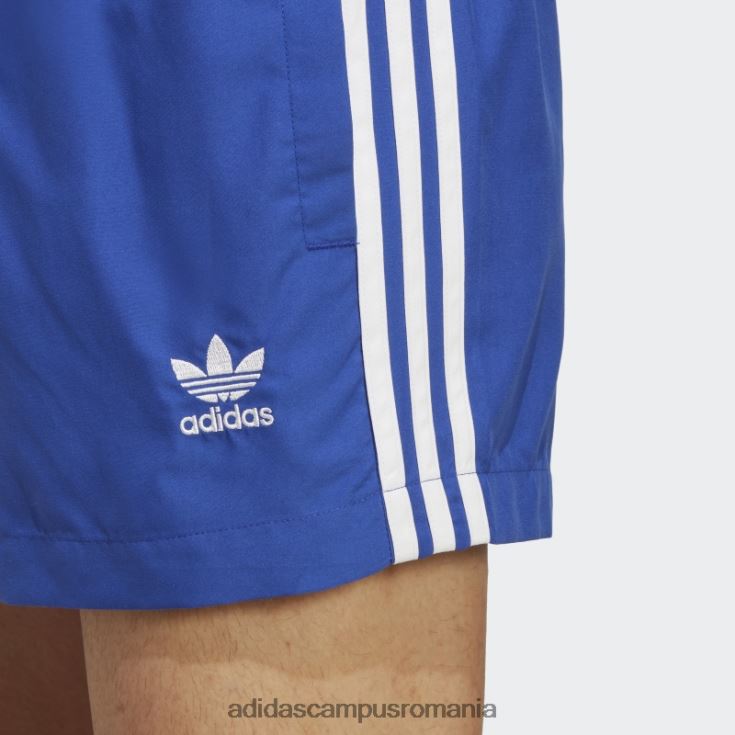 adidas campus romania pantaloni scurți de baie de lungime scurtă adicolor cu 3 dungi blue originals bărbați albastru alb J266N25411