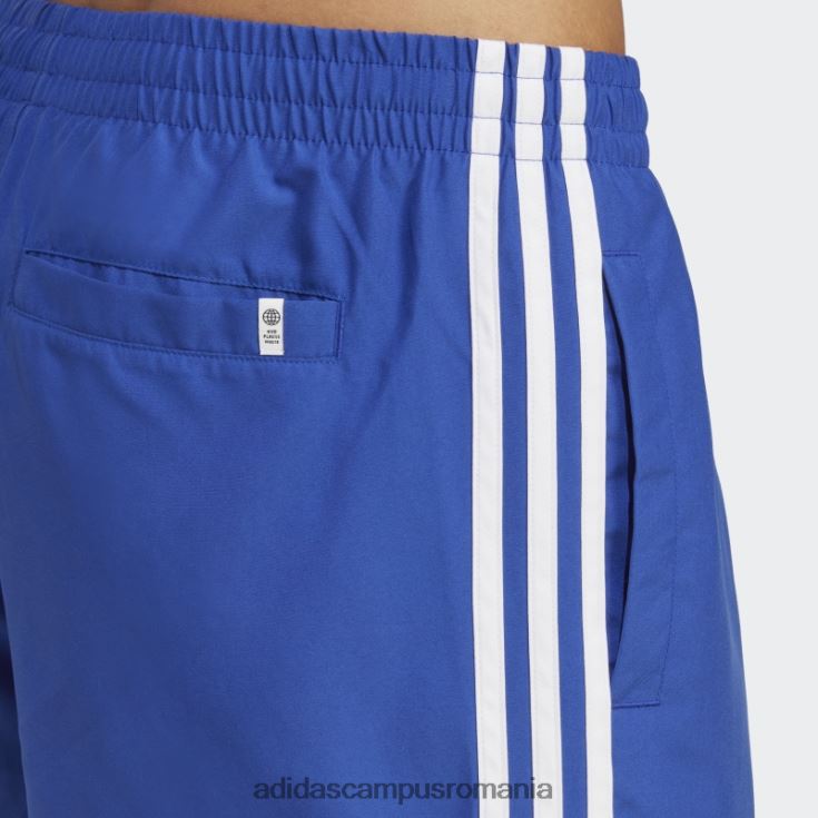 adidas campus romania pantaloni scurți de baie de lungime scurtă adicolor cu 3 dungi blue originals bărbați albastru alb J266N25411