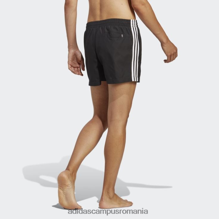 adidas campus romania pantaloni scurți de baie de lungime scurtă adicolor cu 3 dungi negru bărbați alb negru J266N25401