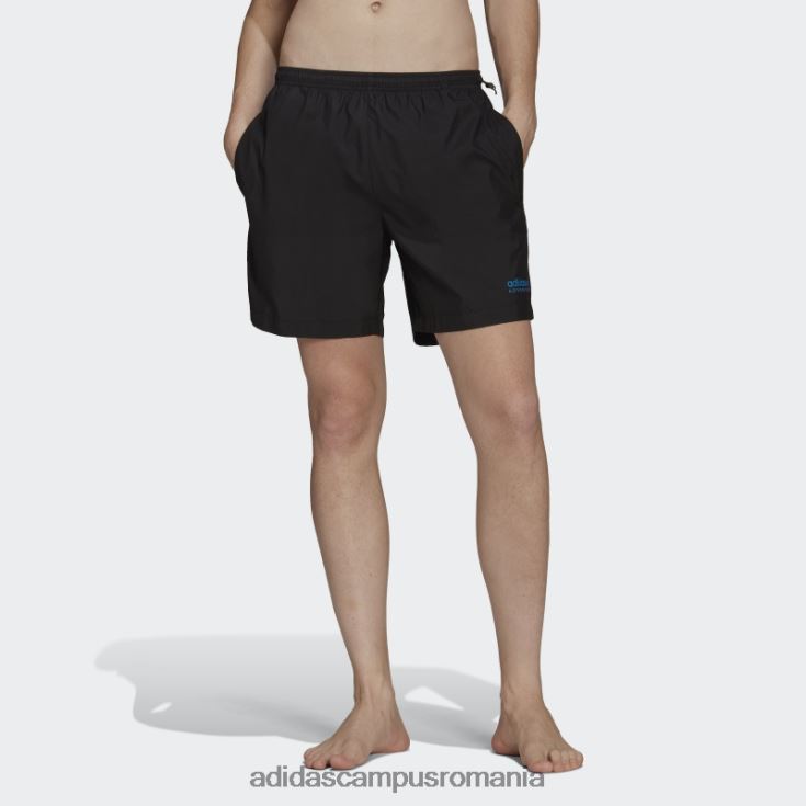 adidas campus romania pantaloni scurți de baie negru, aventură, cu val de lemn bărbați negru J266N214937