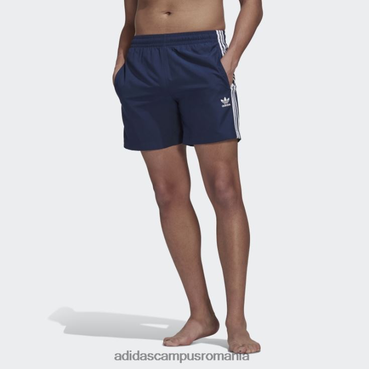 adidas campus romania pantaloni scurți de baie night indigo adicolor classics cu 3 dungi bărbați indigo de noapte J266N25134