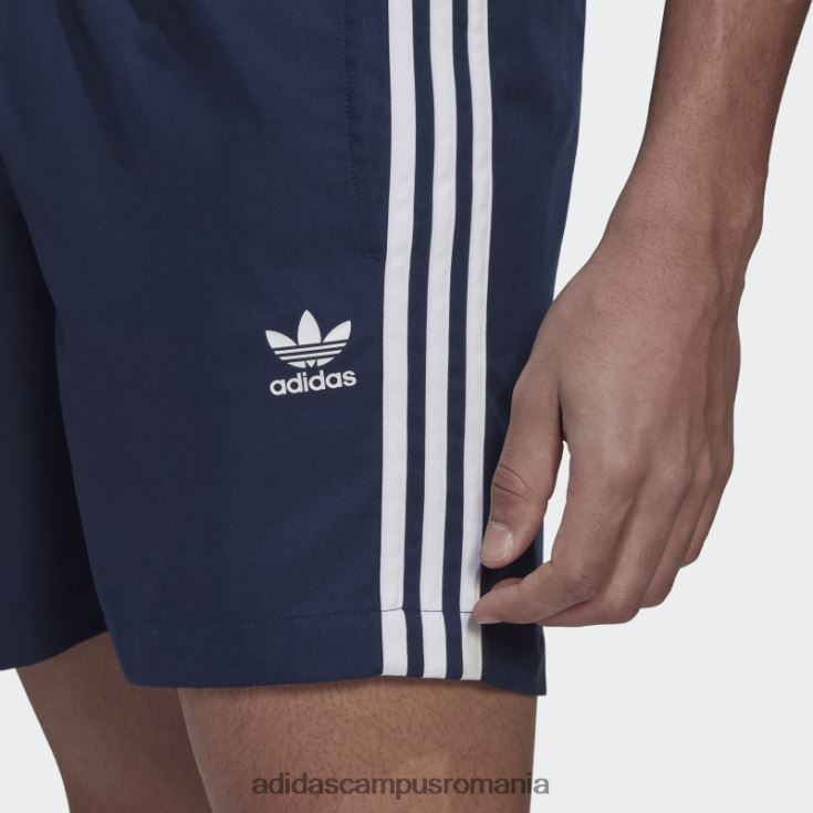 adidas campus romania pantaloni scurți de baie night indigo adicolor classics cu 3 dungi bărbați indigo de noapte J266N25134