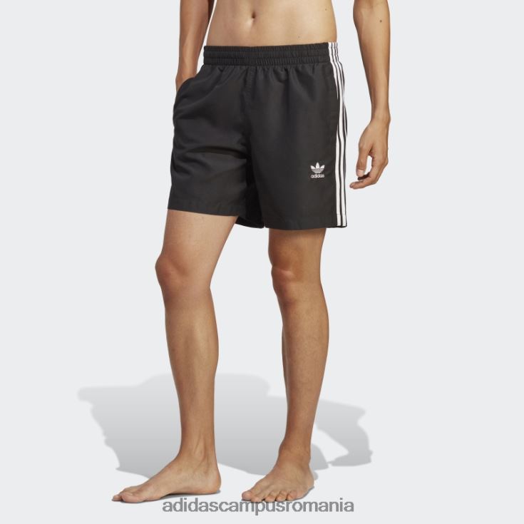 adidas campus romania pantaloni scurți de baie originals adicolor cu 3 dungi negru bărbați alb negru J266N213573