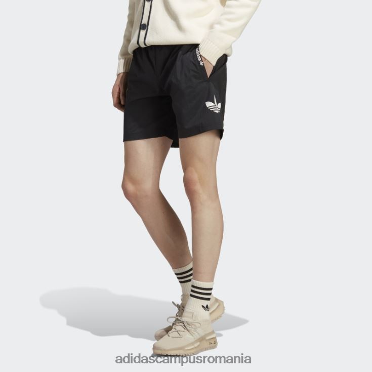 adidas campus romania pantaloni scurți de baie originals essentials trefoil negri bărbați alb negru J266N27262