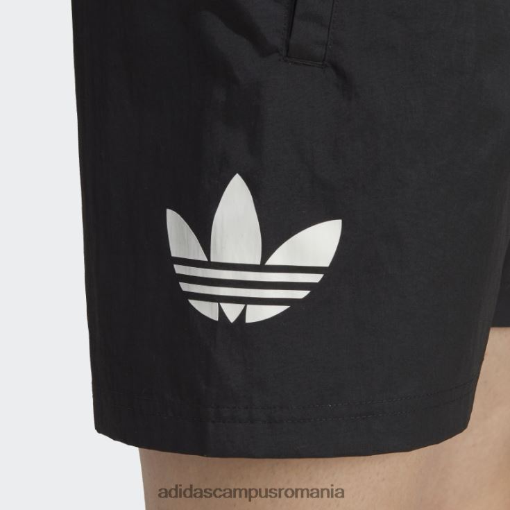 adidas campus romania pantaloni scurți de baie originals essentials trefoil negri bărbați alb negru J266N27262