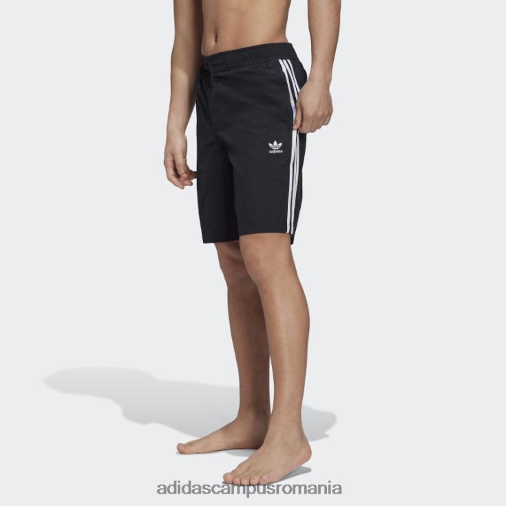 adidas campus romania pantaloni scurți de bord negru adicolor cu 3 dungi bărbați negru J266N25549