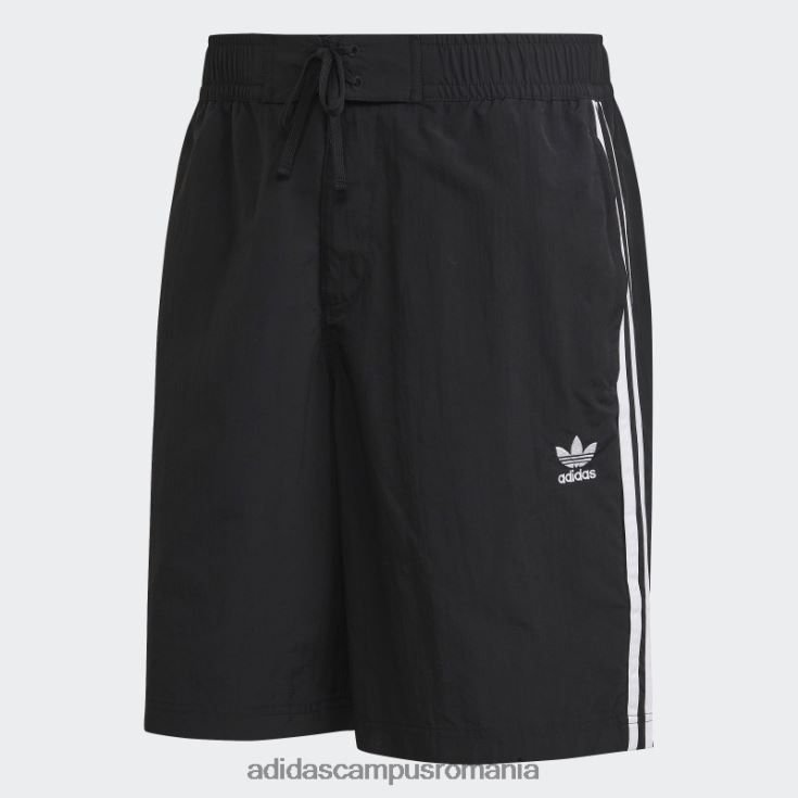 adidas campus romania pantaloni scurți de bord negru adicolor cu 3 dungi bărbați negru J266N25549