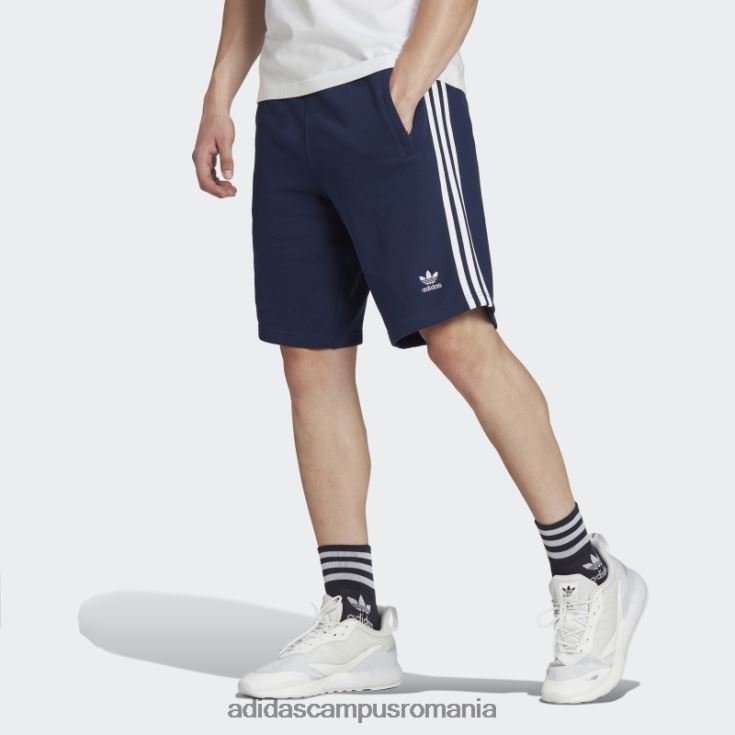 adidas campus romania pantaloni scurți de transpirație night indigo adicolor classics cu 3 dungi bărbați indigo de noapte J266N26298