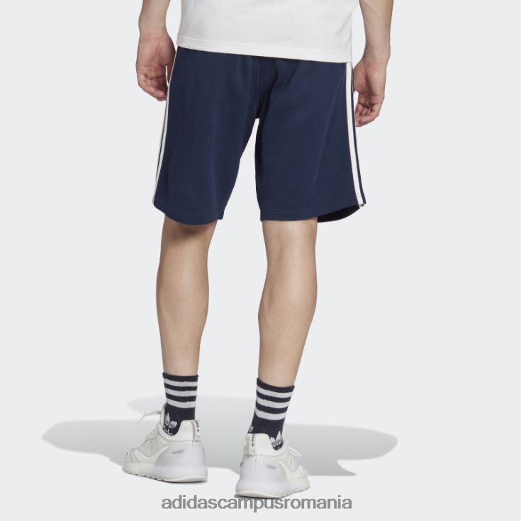 adidas campus romania pantaloni scurți de transpirație night indigo adicolor classics cu 3 dungi bărbați indigo de noapte J266N26298