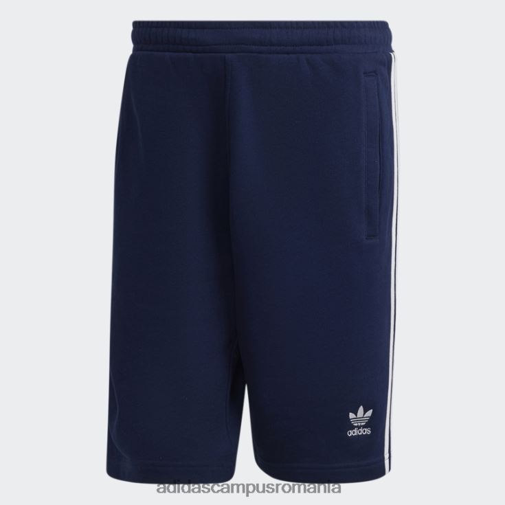 adidas campus romania pantaloni scurți de transpirație night indigo adicolor classics cu 3 dungi bărbați indigo de noapte J266N26298