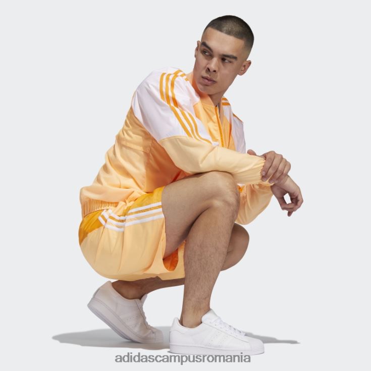adidas campus romania pantaloni scurți de vară acid orange sst bărbați portocaliu acid/alb J266N214764
