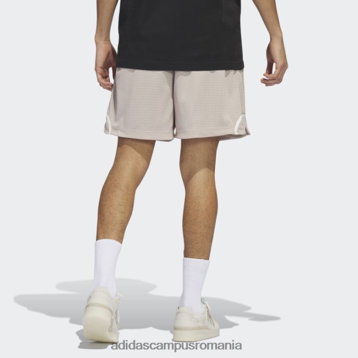 adidas campus romania pantaloni scurți din plasă de baschet taupe adidas bărbați taupe/alb J266N26096