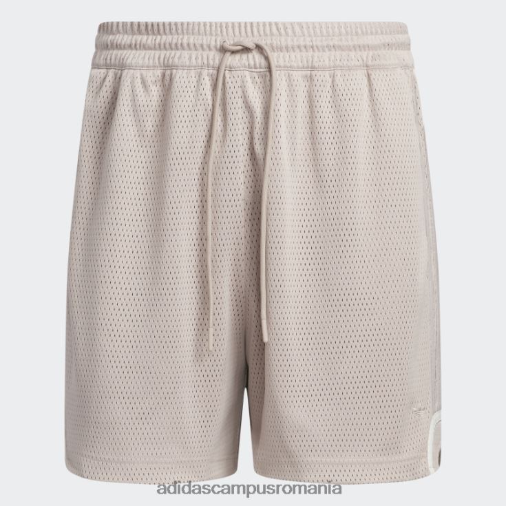 adidas campus romania pantaloni scurți din plasă de baschet taupe adidas bărbați taupe/alb J266N26096