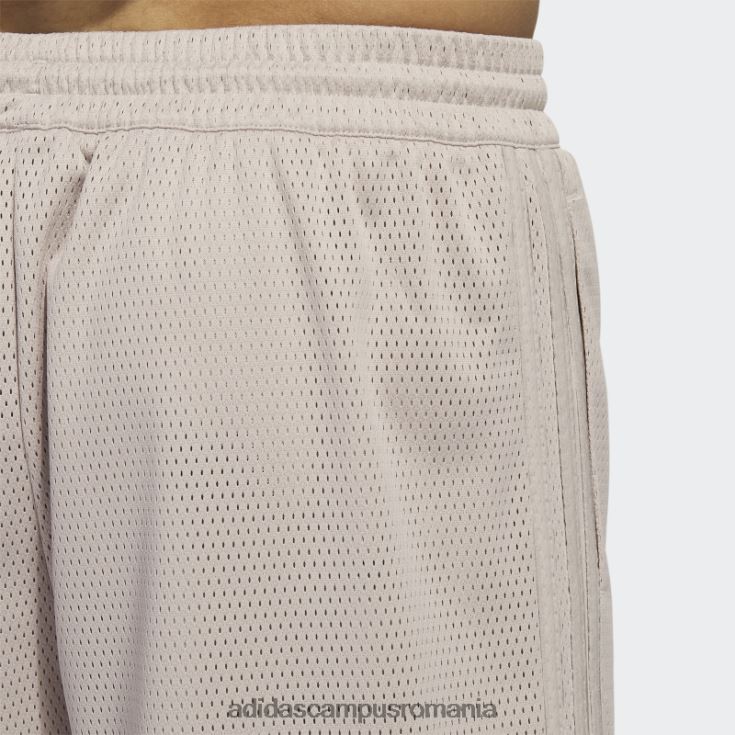 adidas campus romania pantaloni scurți din plasă de baschet taupe adidas bărbați taupe/alb J266N26096