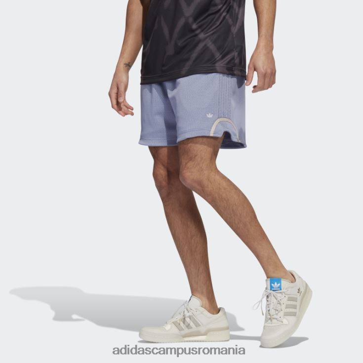 adidas campus romania pantaloni scurți din plasă de baschet violet argintiu adidas bărbați violet argintiu/taupe J266N215219