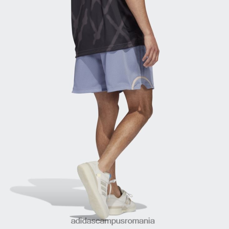 adidas campus romania pantaloni scurți din plasă de baschet violet argintiu adidas bărbați violet argintiu/taupe J266N215219