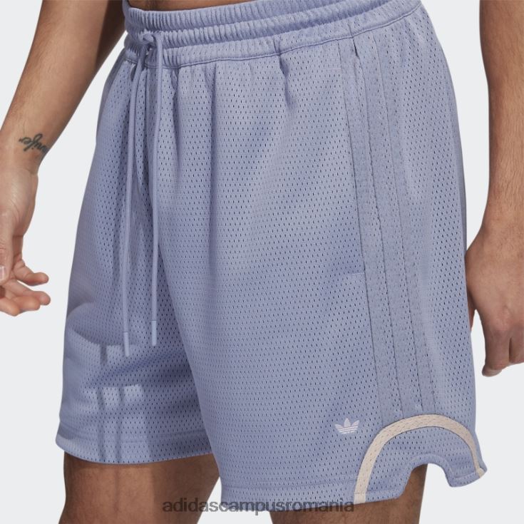 adidas campus romania pantaloni scurți din plasă de baschet violet argintiu adidas bărbați violet argintiu/taupe J266N215219
