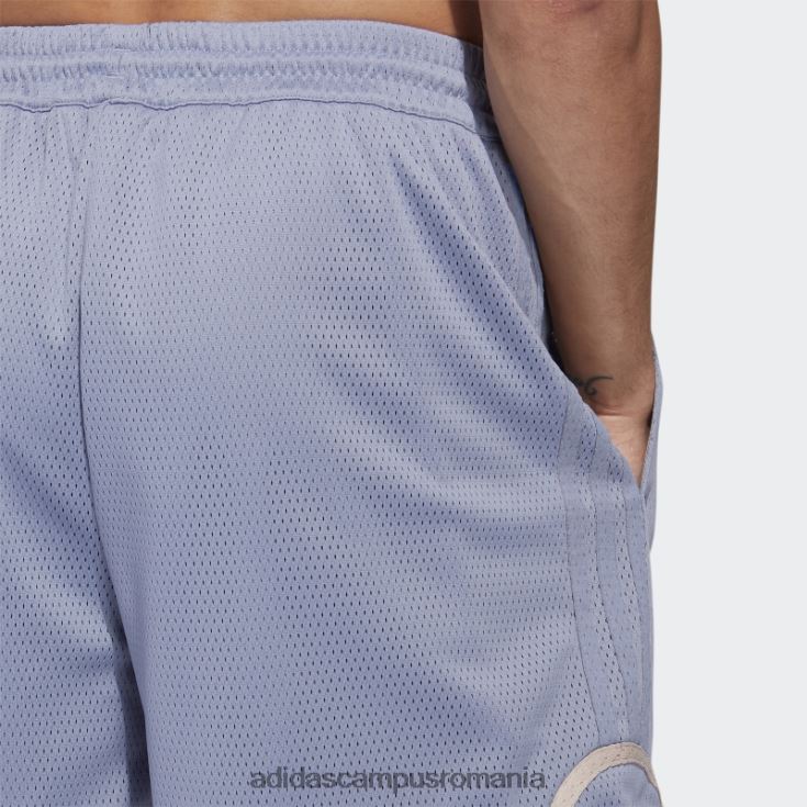 adidas campus romania pantaloni scurți din plasă de baschet violet argintiu adidas bărbați violet argintiu/taupe J266N215219
