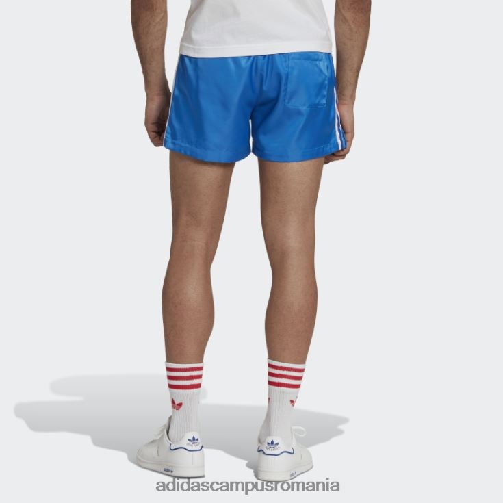 adidas campus romania pantaloni scurți țesuți albaștri bărbați albastru/alb/auriu metalic J266N21241