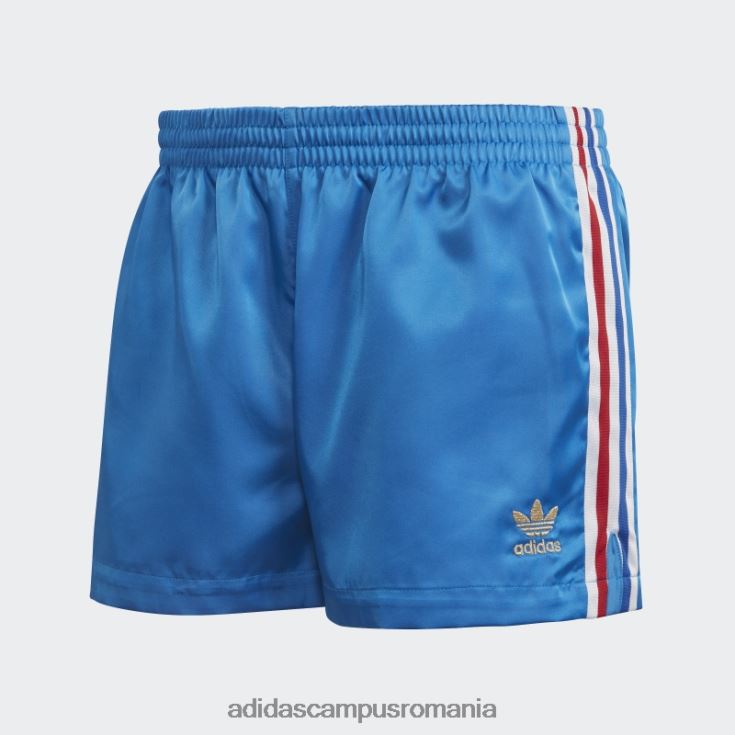 adidas campus romania pantaloni scurți țesuți albaștri bărbați albastru/alb/auriu metalic J266N21241